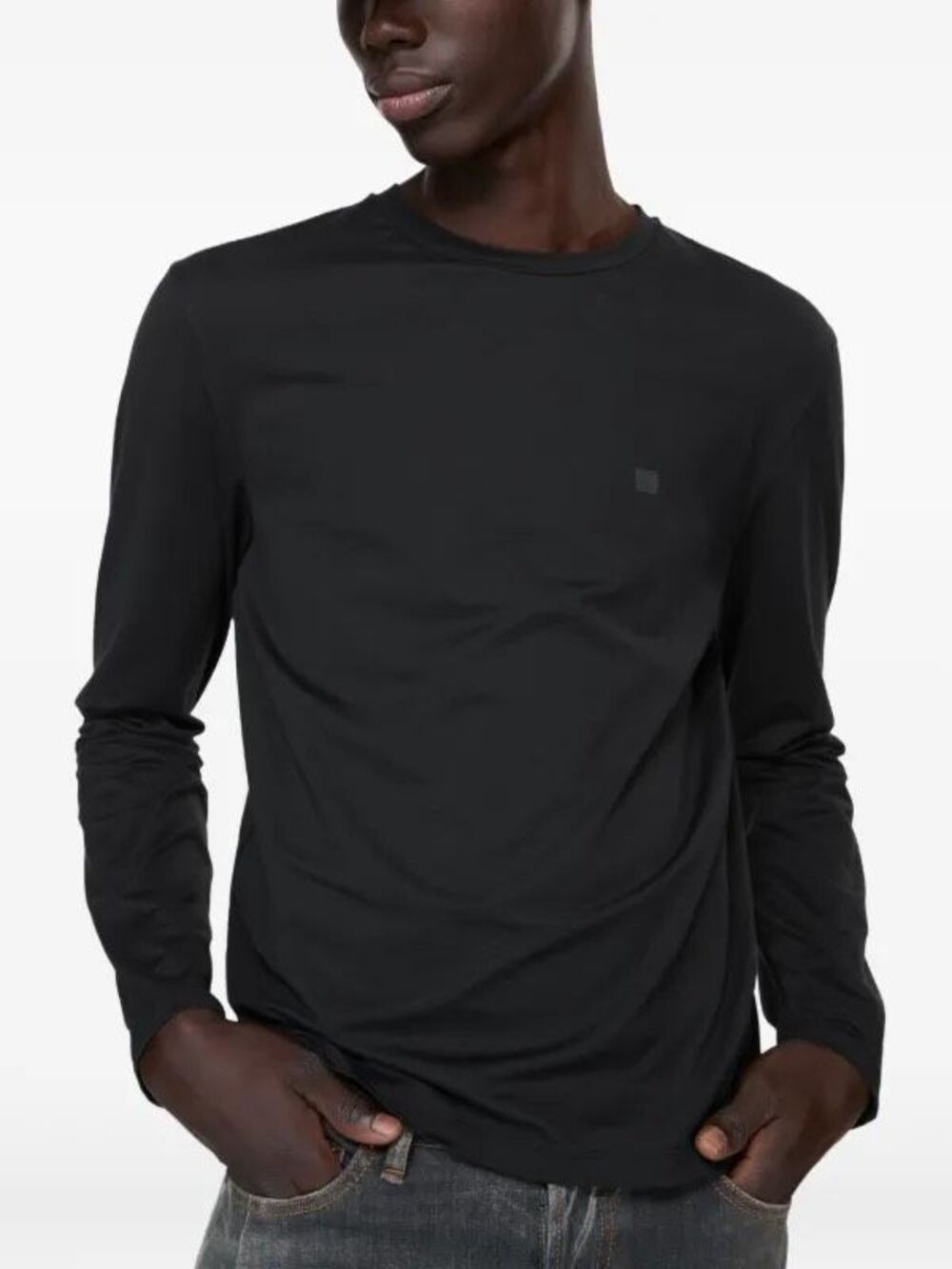 Ermenegildo Zegna Long Sleeve Black Sz Large Tee